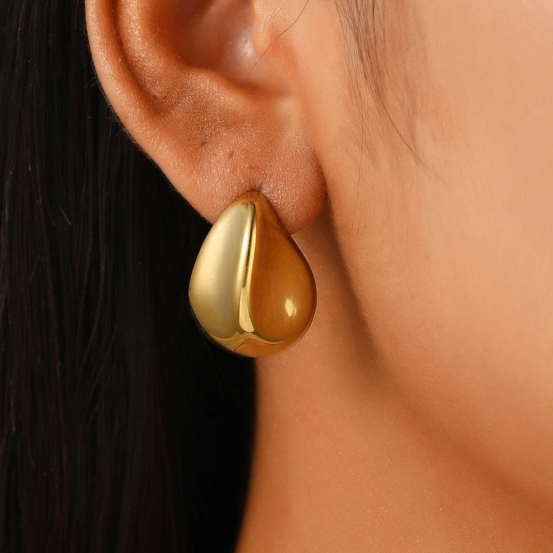 1 Pair Retro Minimalist Commute Geometric 304 Stainless Steel 18K Gold Plated Ear Studs