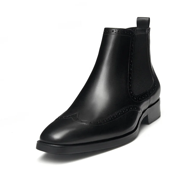 Gifennse Mens Chelsea Boots Mens Genuine Leather Dress Boots Gifennse gifennse