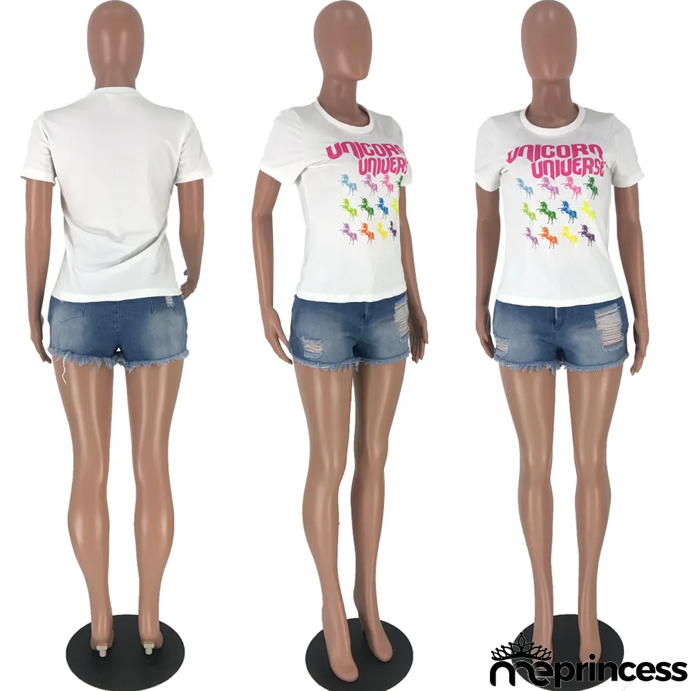 Letter Print Short Sleeve O Neck T Shirt