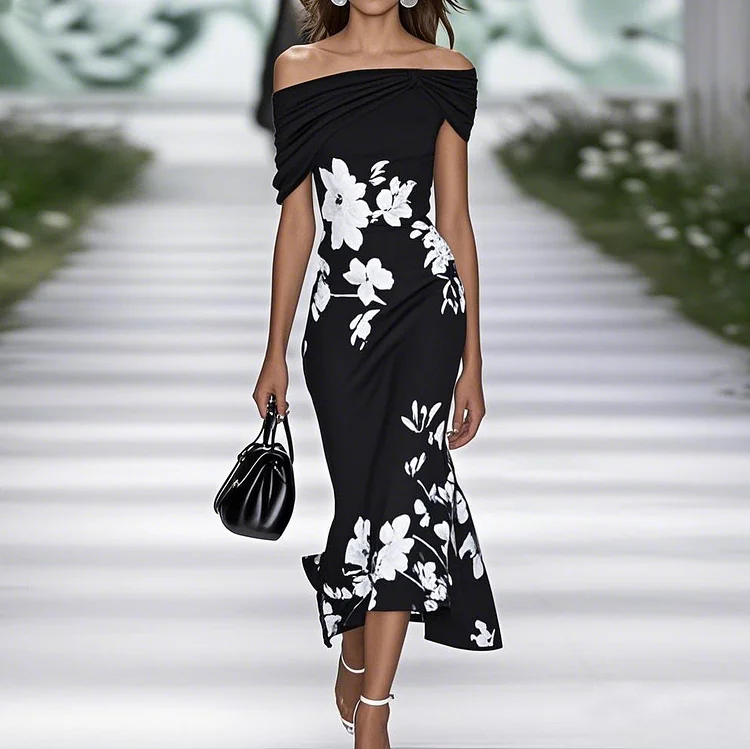 Vintage Spring Summer Floral Printed Elegant Dresses