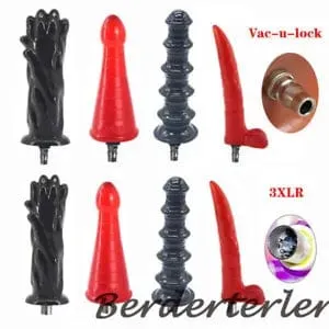 pornhint Pornhint Sex Machine 3XLR Attachment Vac-u-Lock Dildo for Sex Love Machine Silicone Penis