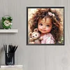 Diamond Painting -DIY Full Round Drill Toy Bear And Girl