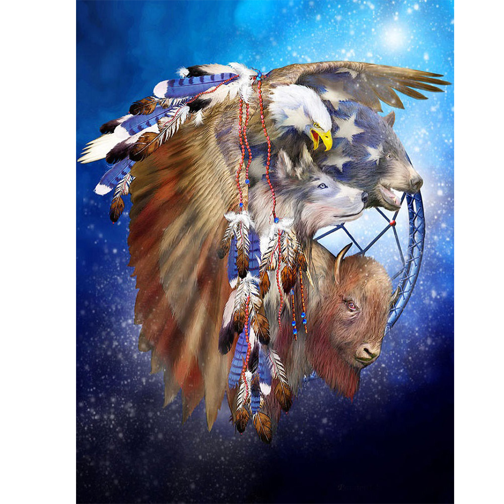 

Eagle Dreamcatcher - Round Drill Diamond Painting - 30*40CM, 501 Original