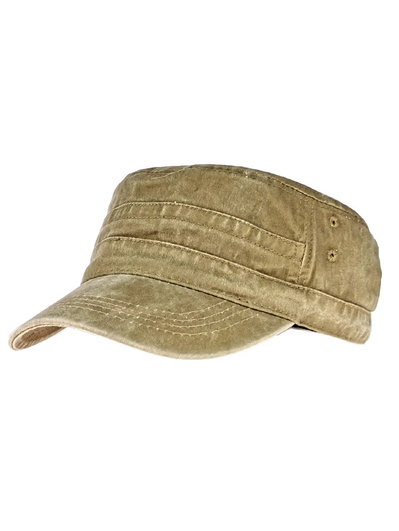 Solid Color Flat Top Casual Cap in  mildstyles