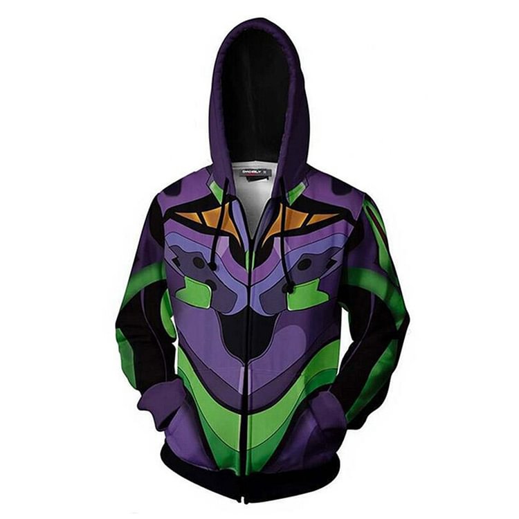 Neon Genesis Evangelion Printed Anime Hoodie weebmemes