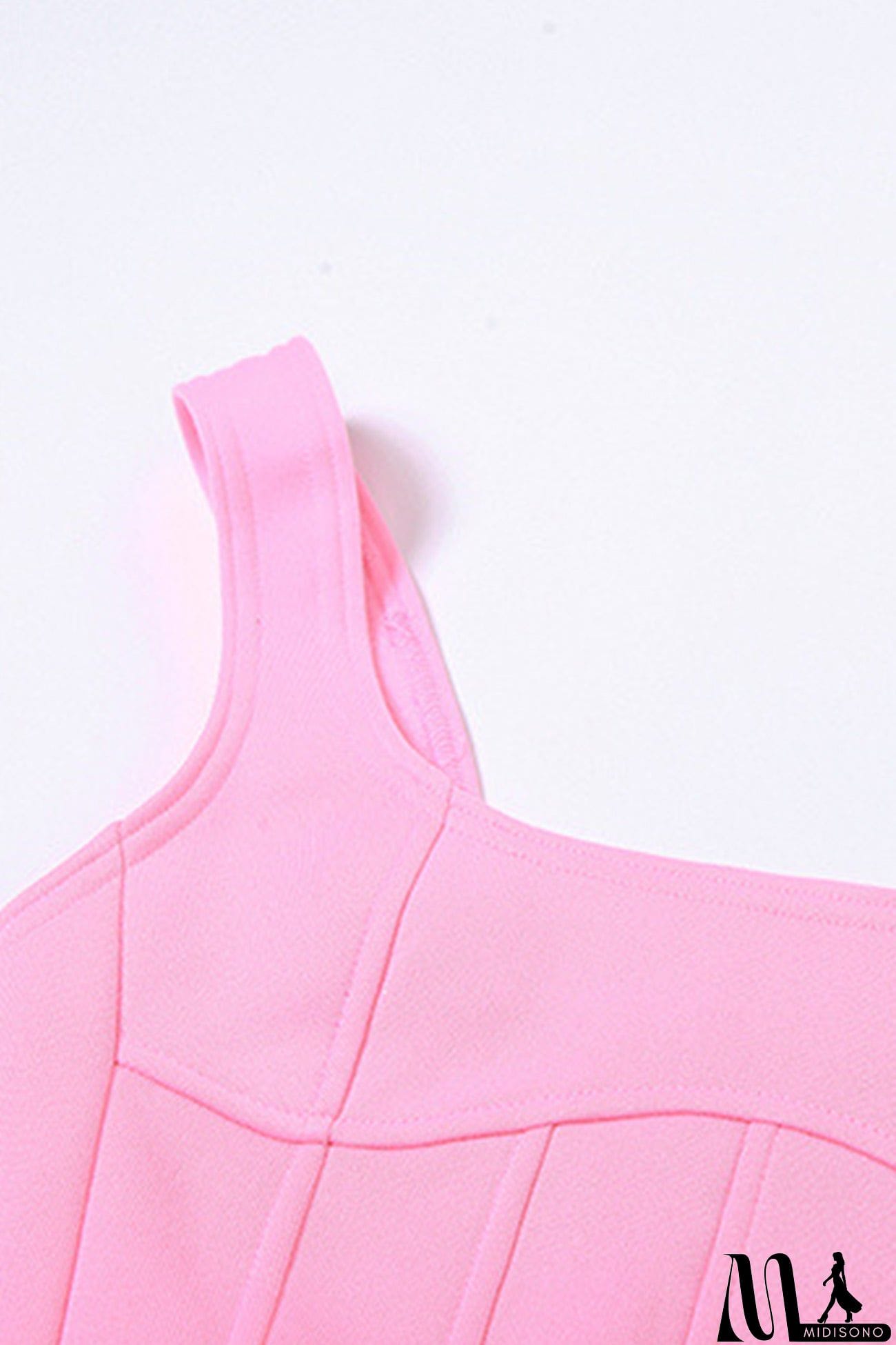 MidiSono - Cover-up Hoodie Corset Vest Three-piece Pants Suits