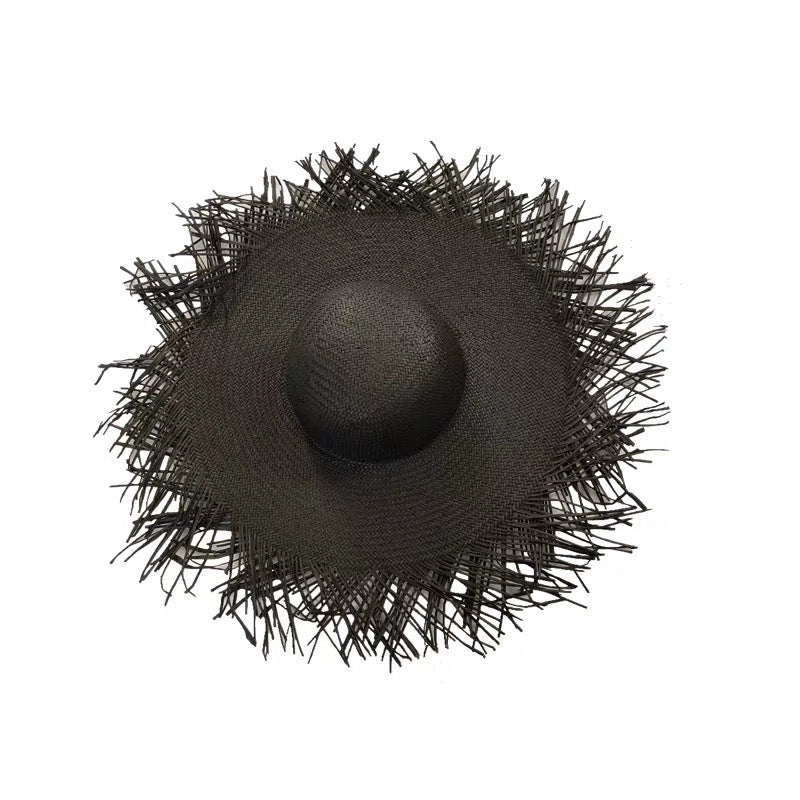 Women’s Pastoral Minimalist Solid Color Big Eaves Sun Hat