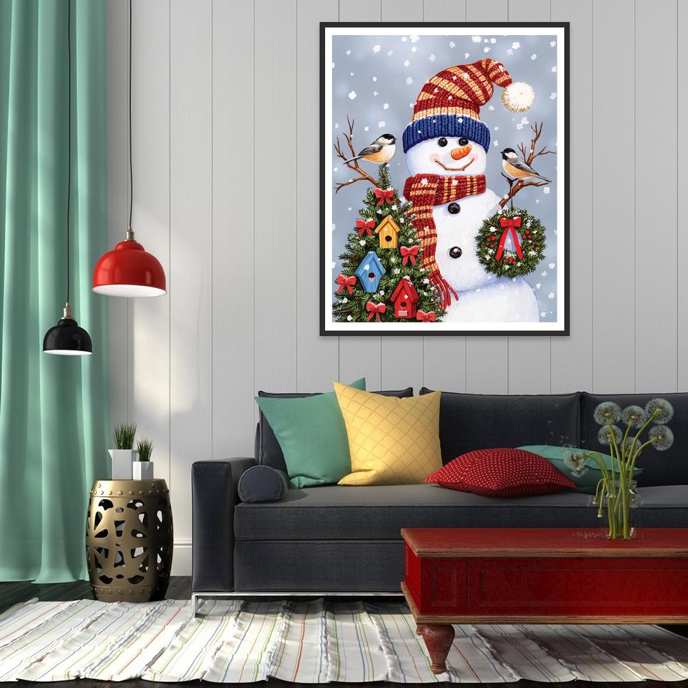 Diamond Painting - Full Round - Snowman