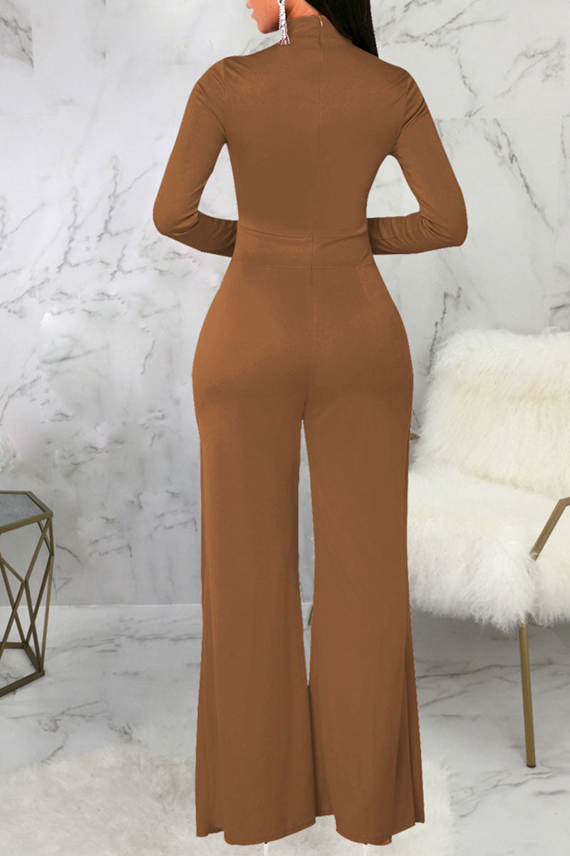 Casual Print Split Joint Turtleneck Three Quarter Two Pieces