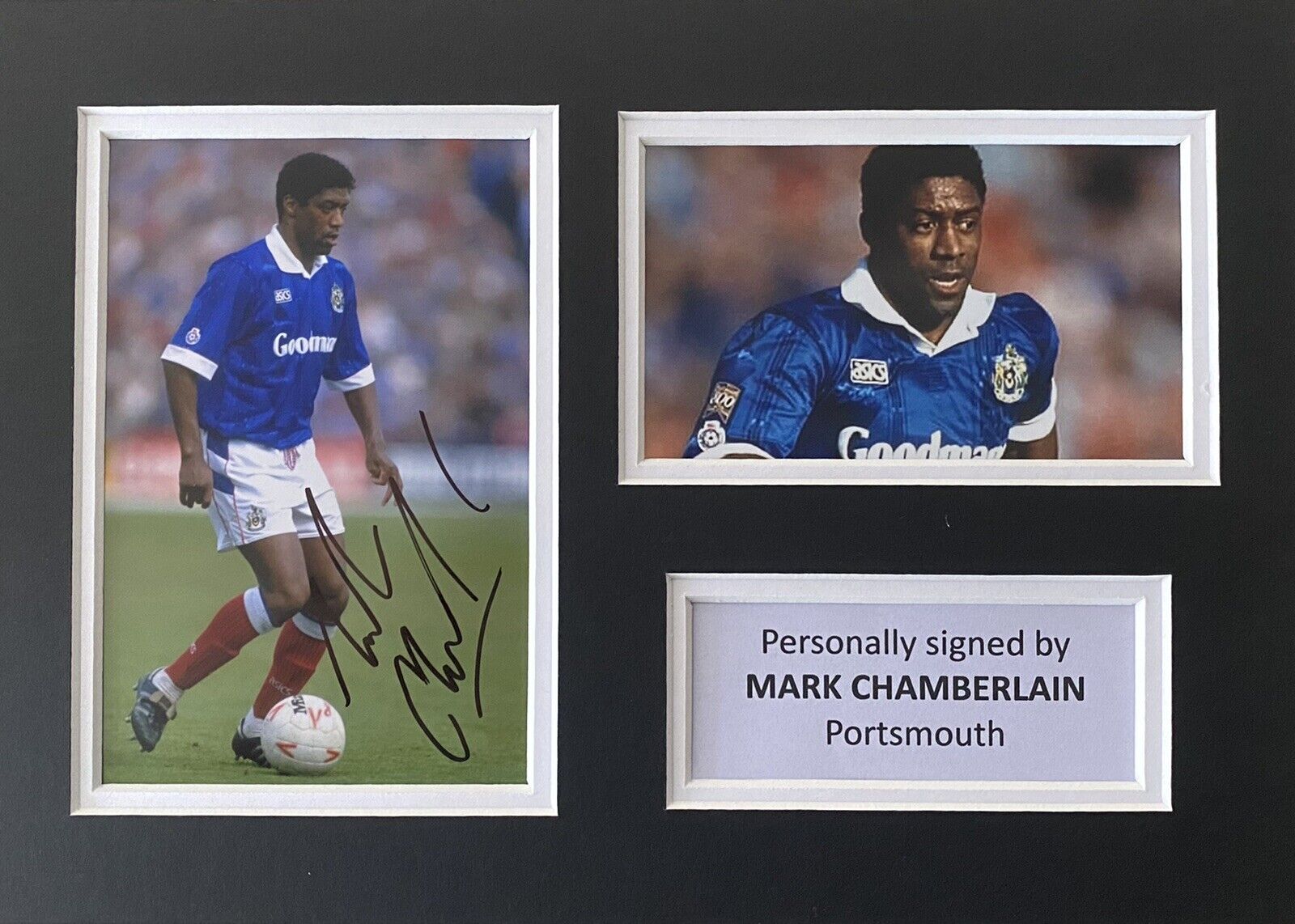 Mark Chamberlain Hand Signed Portsmouth Photo Poster painting In A4 Mount Display