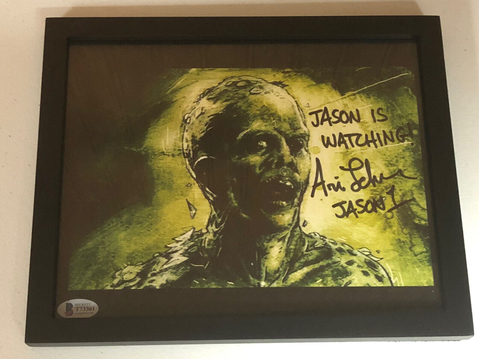 FRIDAY 13TH JASON VORHEES ARI LEHMAN SIGNED AUTOGRAPH Photo Poster painting BECKETT COA # T73361