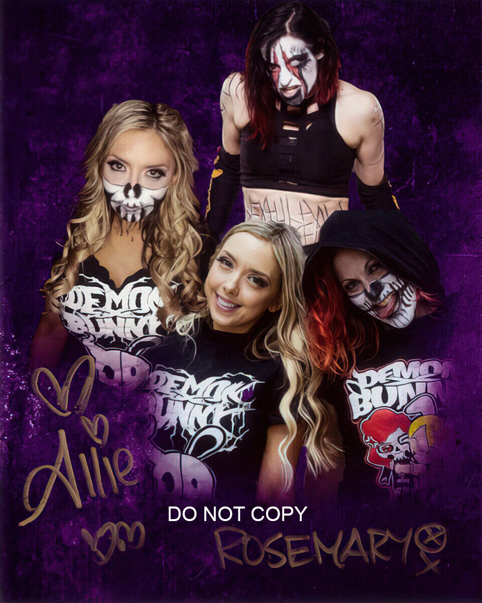 Allie & Rosemary - Autographed Signed 8x10 Photo Poster painting (Impact - AEW Reprint