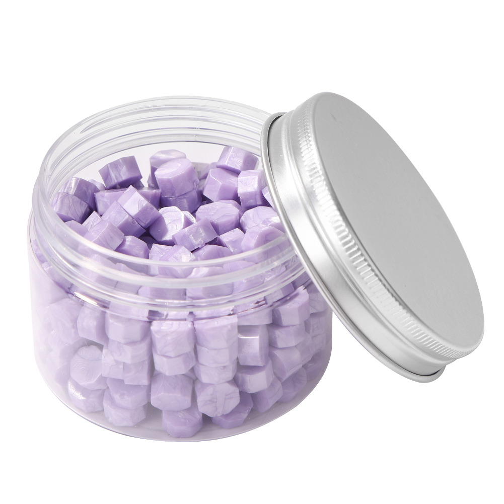 

200pcs Octagonal Wax Seal Beads Light Purple - Wax Seal Stamp, 501 Original