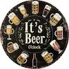 4PCS Beer - Round Vintage Metal Signs Set - 30*30cm