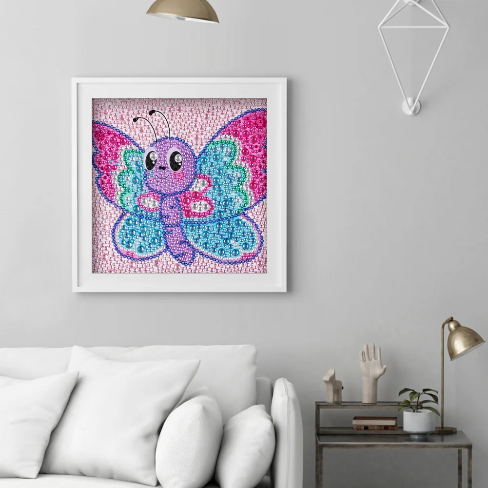 Diamond Painting - Full Crystal Rhinestone - Butterfly(18*18cm)【Without Frame】