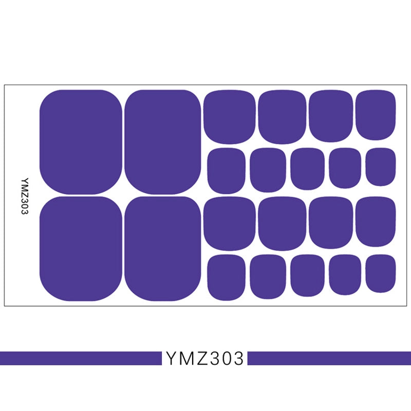 Foot Stickers Nail Stickers Full Solid Color 3d Toenail Stickers Patch