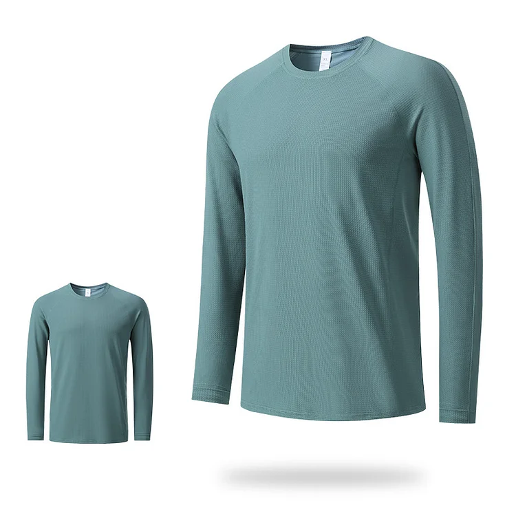 PASUXI Men's Quick-Drying Shirt Long-Sleeved Sports T-Shirt Fitness Cool And Dry Running Top Gym Underwear Bottoming Shirt huanwei
