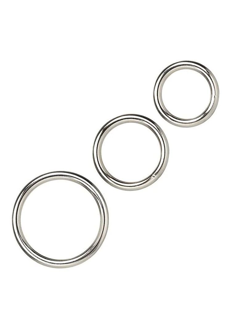 Pornhint Spartacus Metal Cock Ring Set ( 3 Rings)