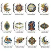 12pcs Starry Sky Elements Double-Sided DIY Diamond Painting Keychain Kit