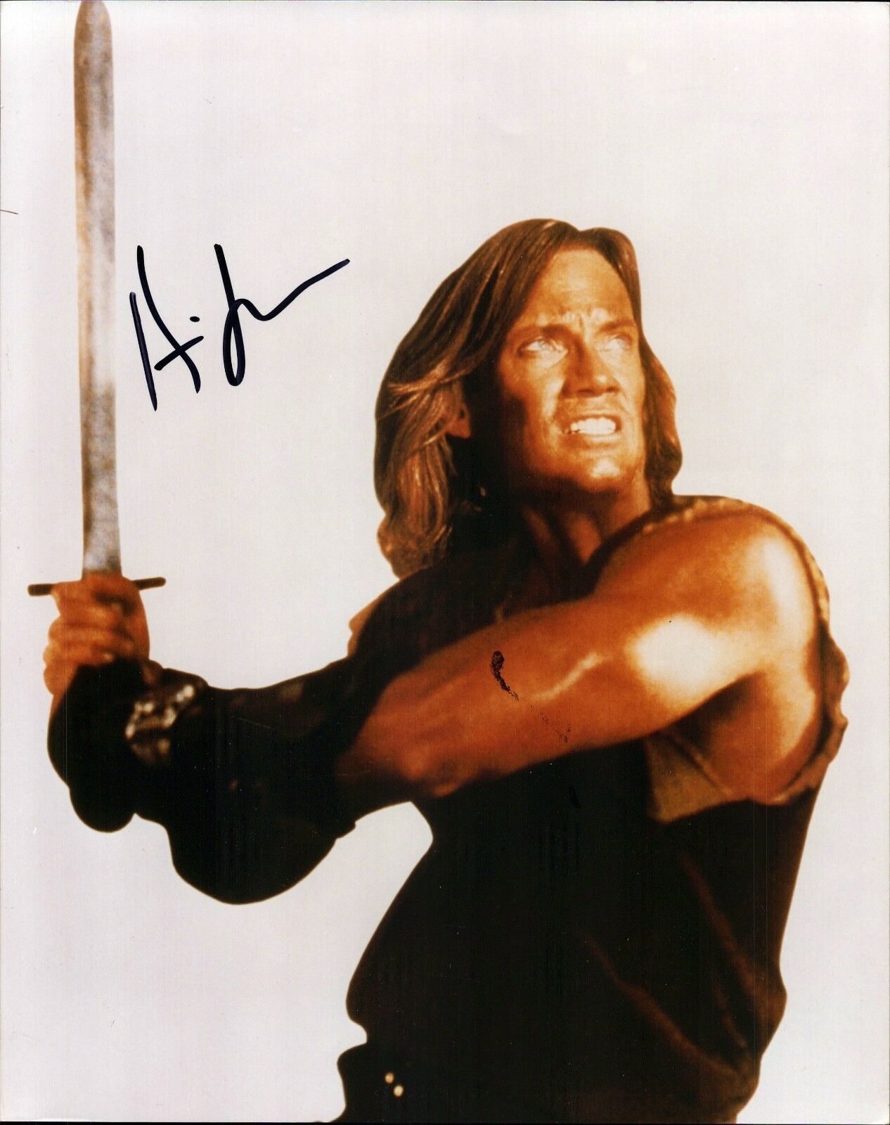 Kevin Sorbo Hercules Original Autograph Portrait Film Photo Poster painting (W-9290 +