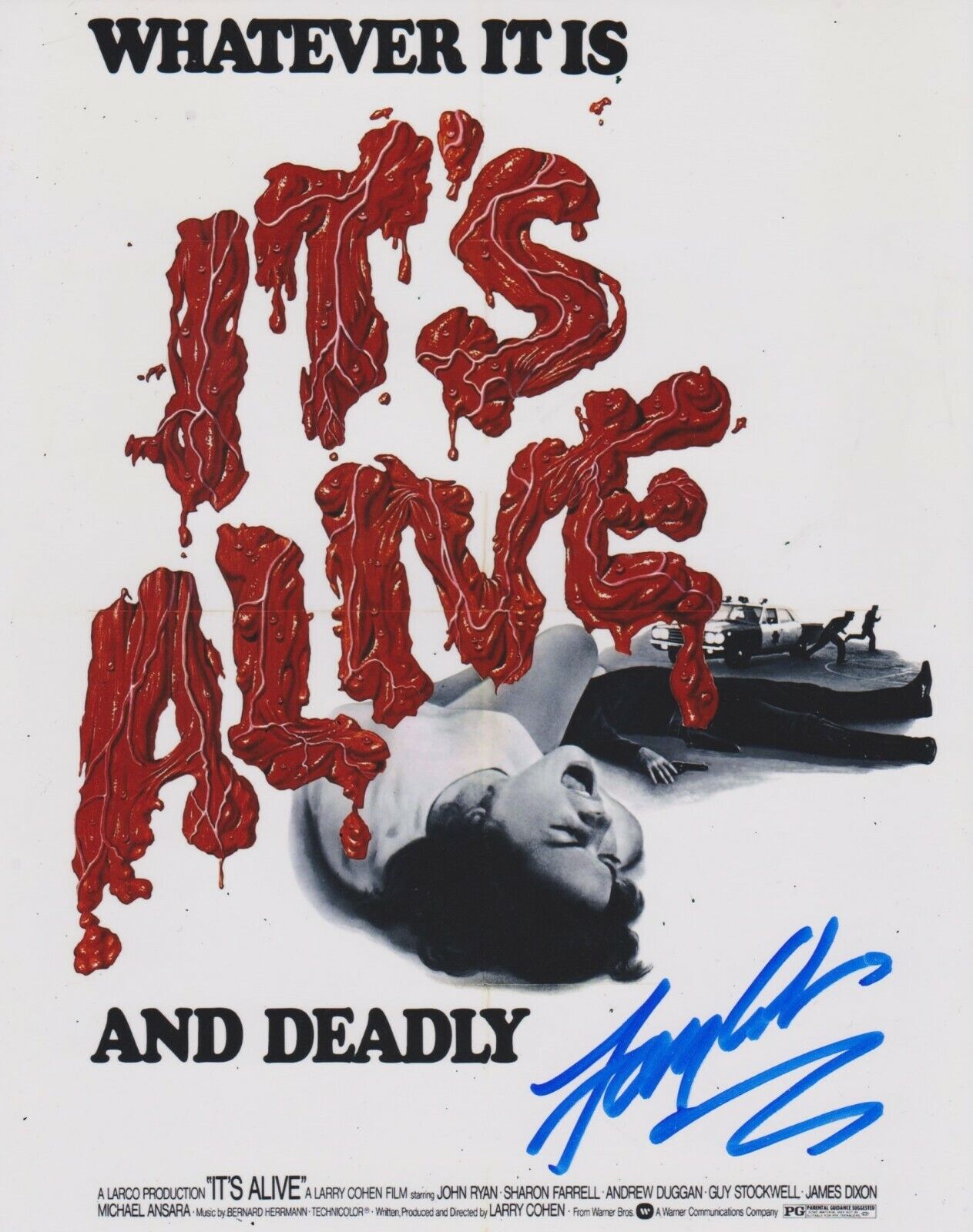 Larry Cohen Signed Its Alive 10x8 Photo Poster painting AFTAL