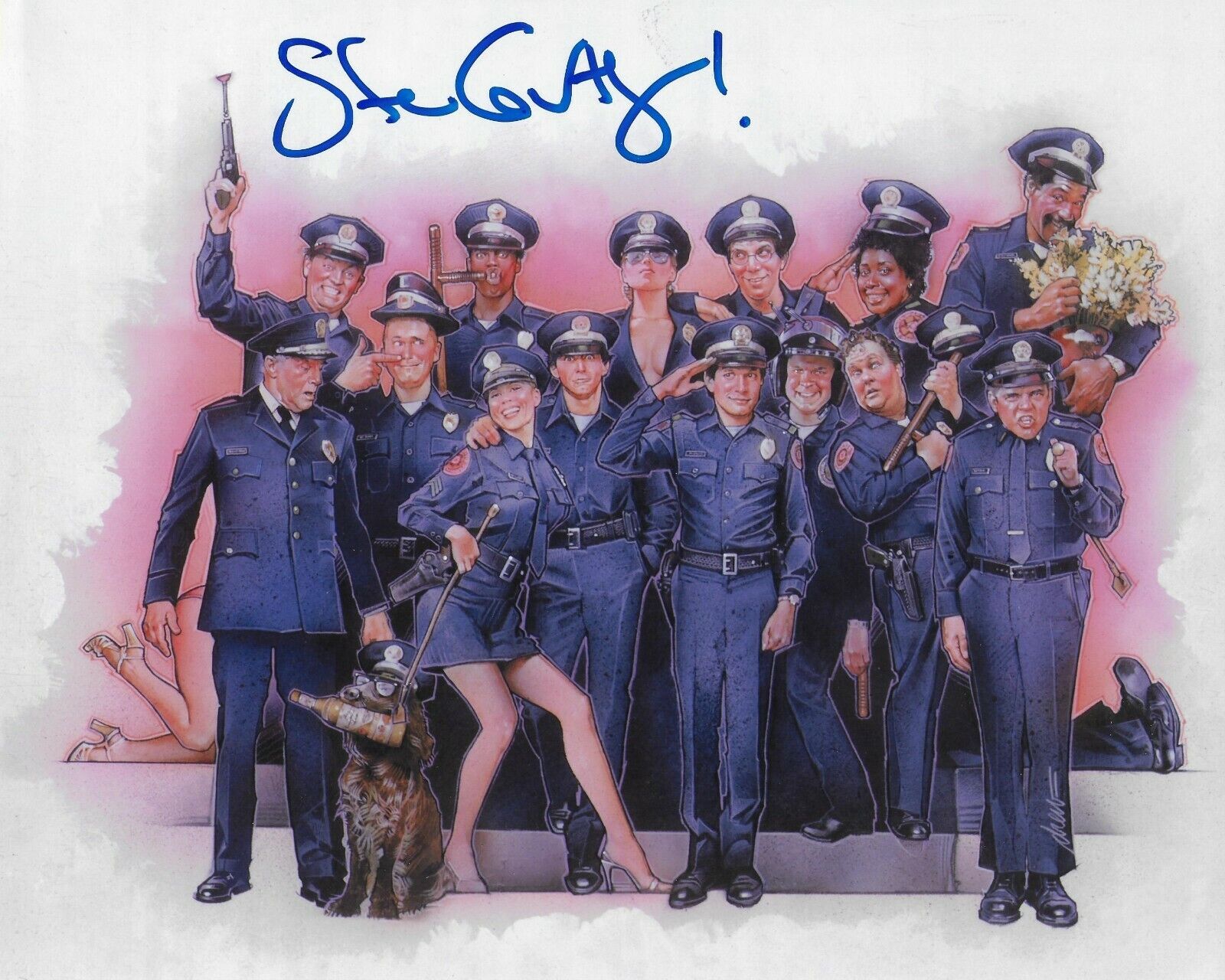 Steve Guttenberg Police Academy Original Autographed 8X10 Photo Poster painting signed @HShow