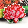 Bead Embroiderys - Lotus Beaded Counted Cross Stitch Ornament Kit for Adults Beginners