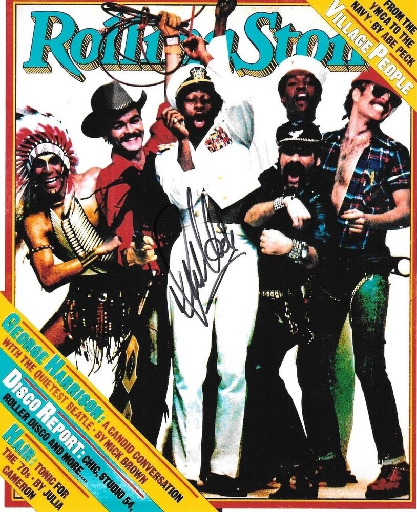 * DAVID HODO * signed 8x10 Photo Poster painting * VILLAGE PEOPLE CONSTRUCTION WORKER * * 13