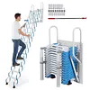 [US Local Warehouse] Ceiling Mount Attic Ladder Hidden Retractable Loft Ladder W/Pull Rod (Blue)