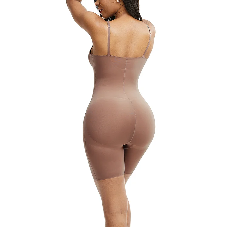 Wholesaleshapeshe Nude Color Latex Body Shaper High Impact Open Crotch Plus  Size