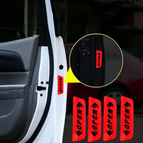 Dronehint 4x Reflective Sticker Car Door Open Decal Tape Safety Warning Parts Accessories (For: Acura) Parts