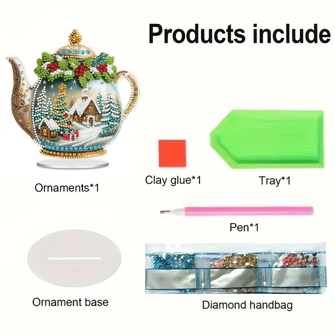 2D Flat DIY Cup Desktop Diamond Art Kits Bedroom for Home Office Desktop Decor