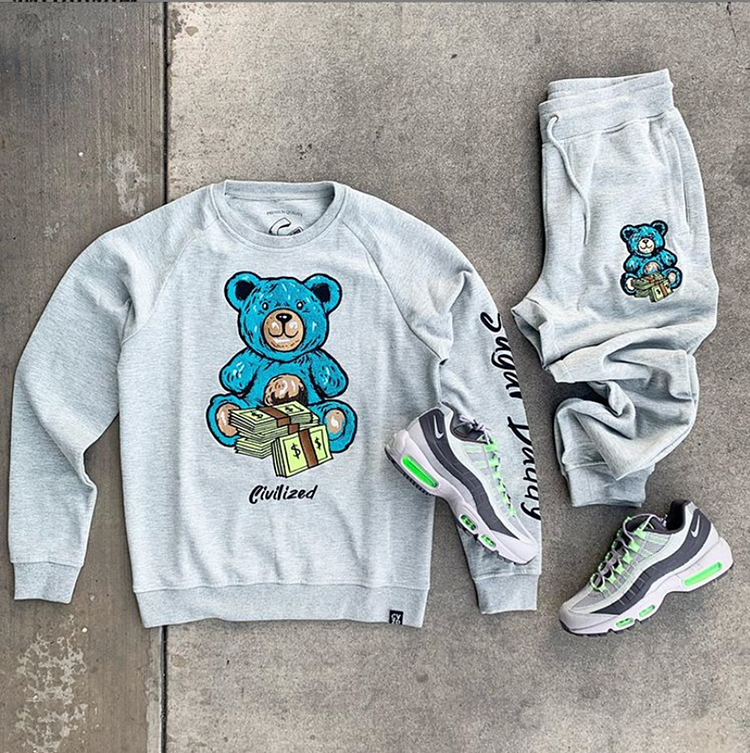 Cartoon bear money sweater