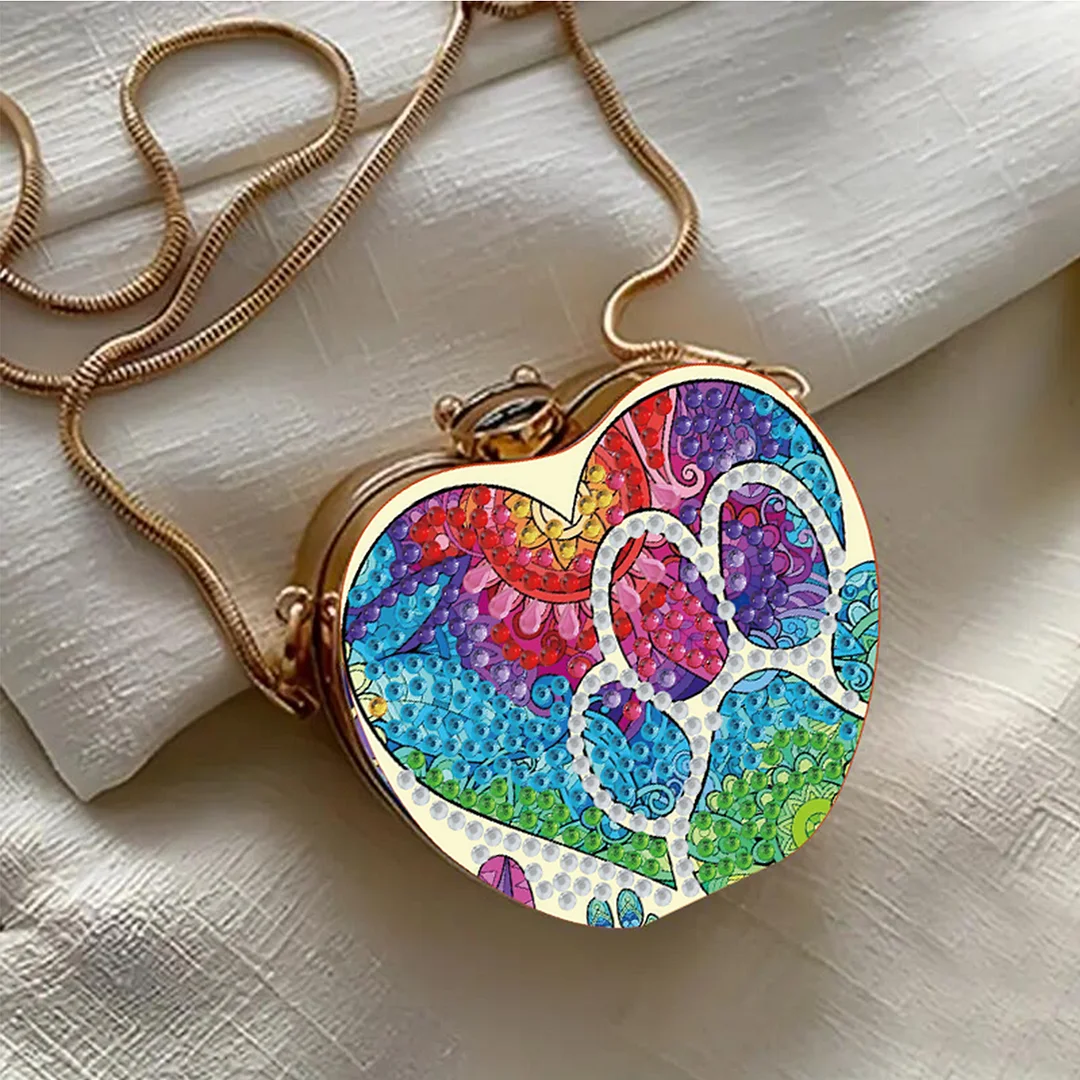 Big Cat Paw DIY Acrylic Love Art Diamond Painting Coin Purse w/ Chain for Women