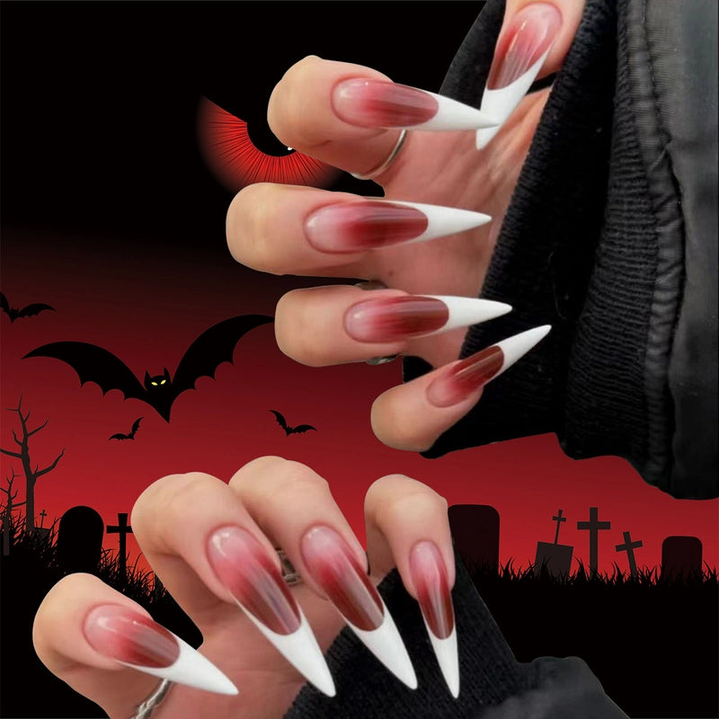 Halloween Cool Style Blood Stains Press-on Nails 1 Set