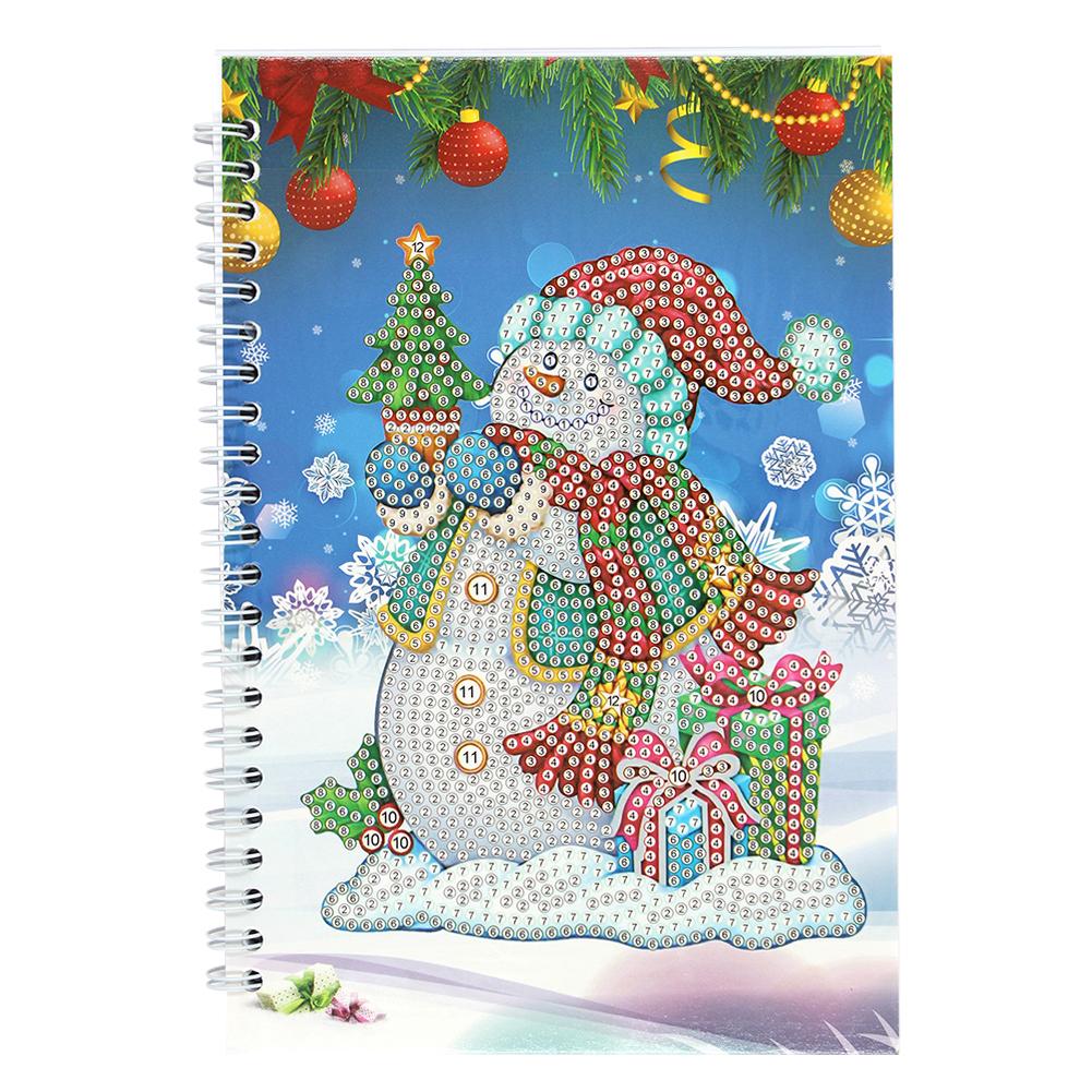 

Snowman-DIY Creative Diamond 50 Pages A5 Notebook, 501 Original