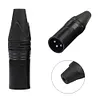 10pcs XLR 3Pin Male DIY Audio Cable Mic Connectors Solder Plug Mic Adapters
