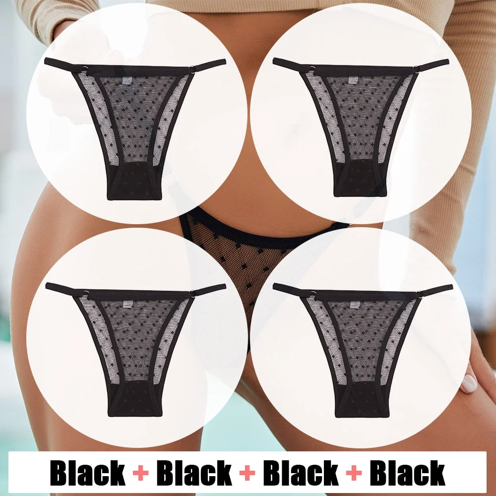 Sexy Lace Panties Women's Underwear Mesh Transparent Sexy lingerie Soft Intimate Underpants Plus Size M-XXL Female Underwear