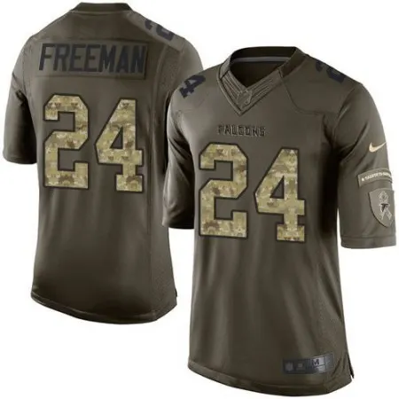 Falcons #24 Devonta Freeman Green Youth Stitched NFL Limited Salute to Service Jersey