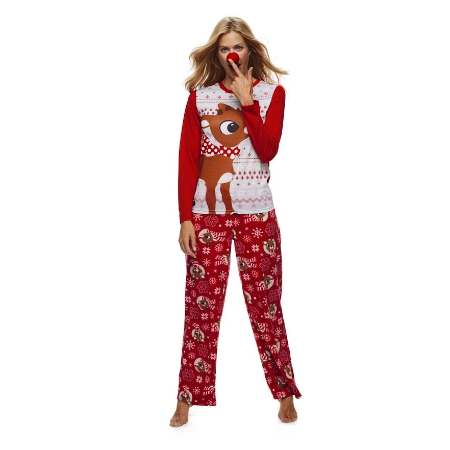 Christmas Fashion Red Deer Family Pajama Set