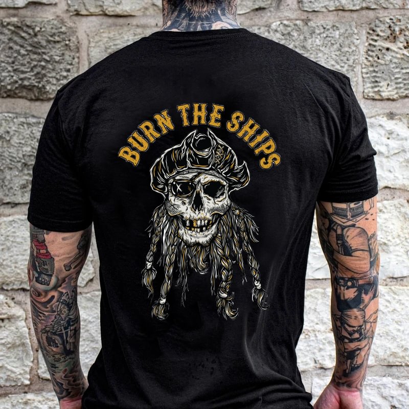 Pirates of the caribbean skull print t-shirt - Krazyskull