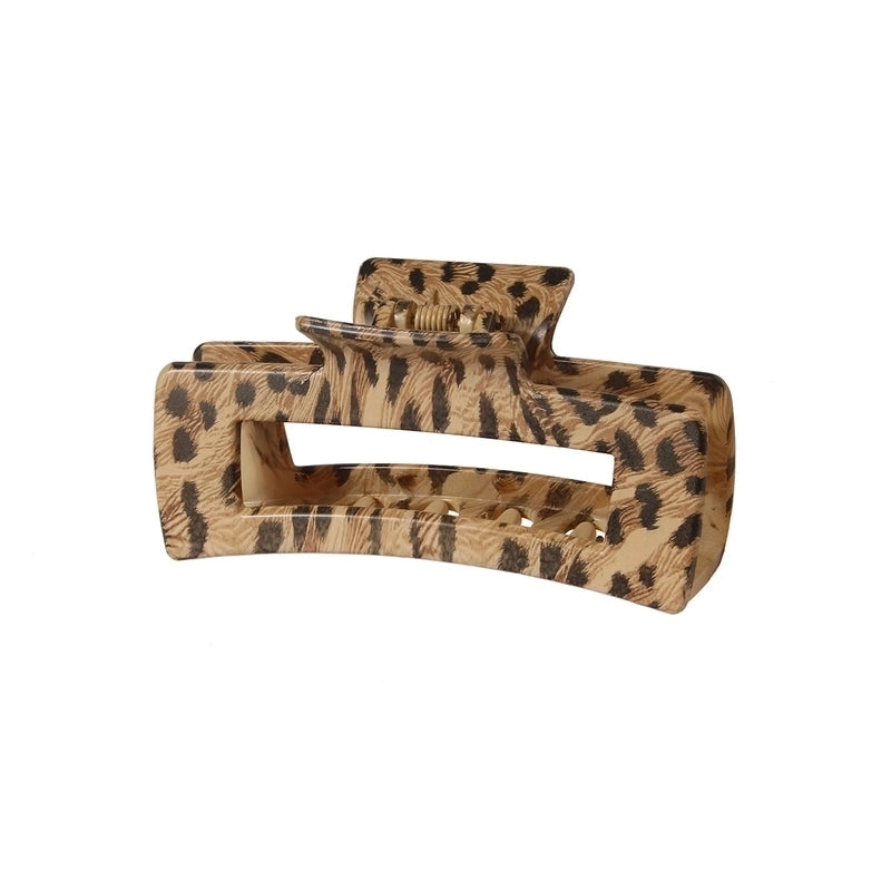 Retro Leopard Plastic Printing Hair Claws 1 Piece