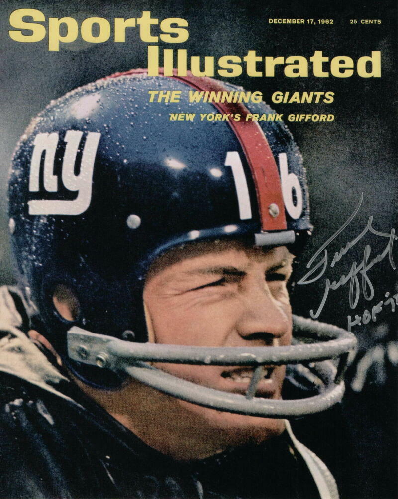 FRANK GIFFORD SIGNED AUTOGRAPH 8x10 SPORTS ILLUSTRATED Photo Poster painting - NEW YORK GIANTS