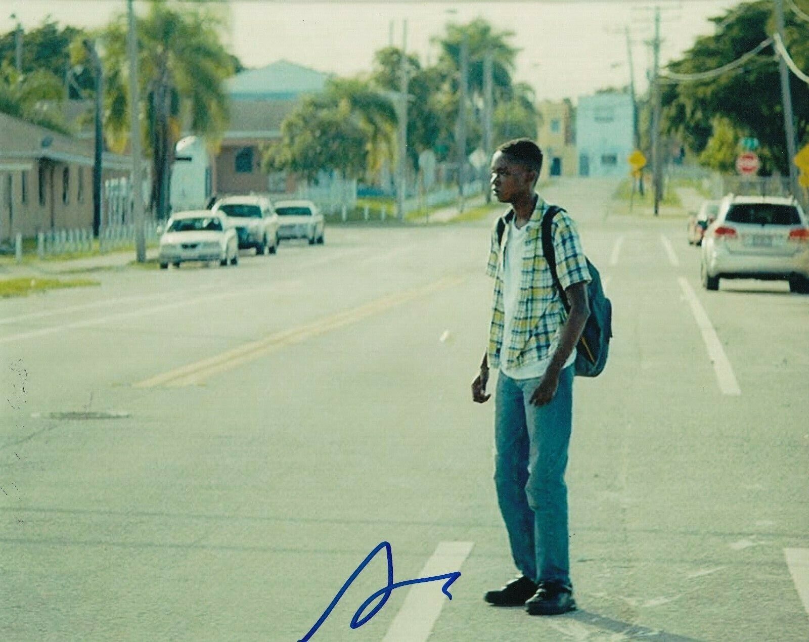 ASHTON SANDERS signed (MOONLIGHT) Movie 8X10 Photo Poster painting autographed *Chiron* W/COA #4