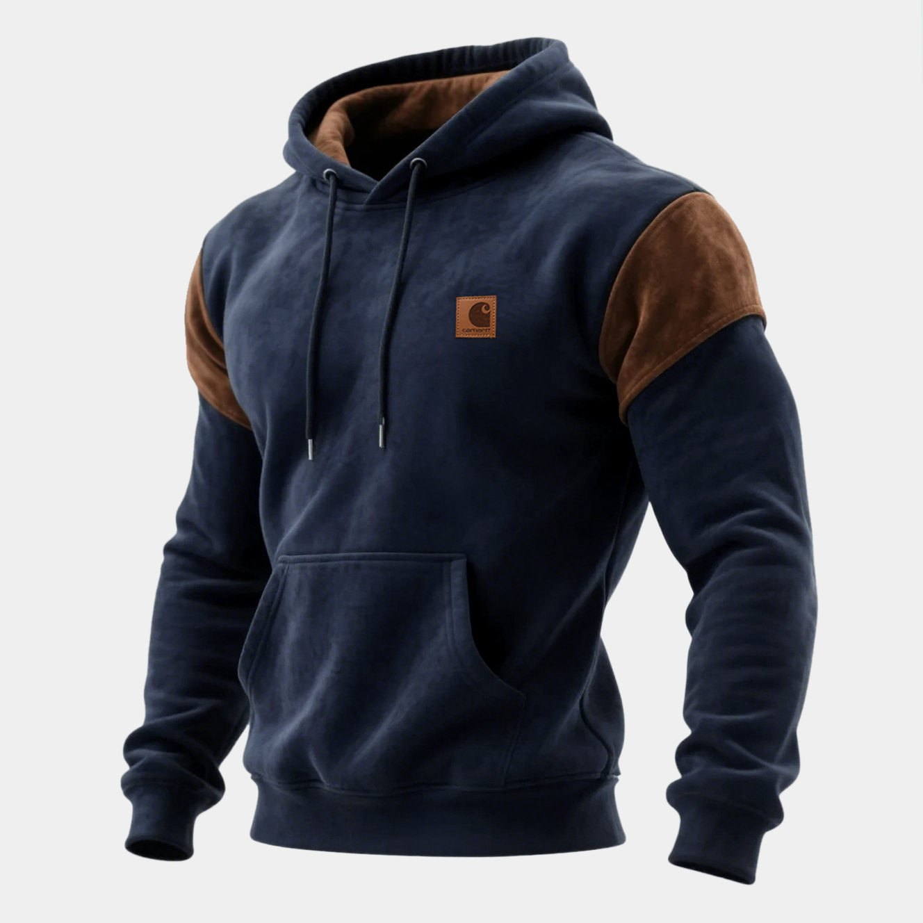 Stylish Hooded Sweatshirt with Contrast Sleeves for All-Season Comfort