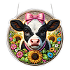 Cow DIY Diamond Painting Hanging Pendants Acrylic Crafts Kit for Home Wall Decor