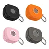 For  Powerbeats Fit BT Earphone Protective Cover with Bracket & Metal Carabiner Shockproof TPU Protective Sleeve Anti-Scratch Dustproof BT Earbuds Case for Outdoor Travel Camping