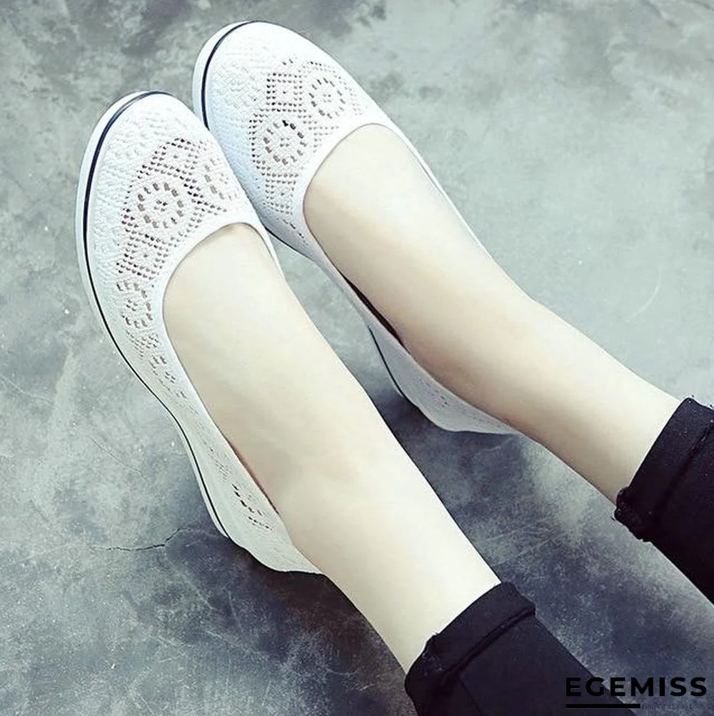 Canvas Nurse Solid Women Flats Platform Casual Shoes | EGEMISS