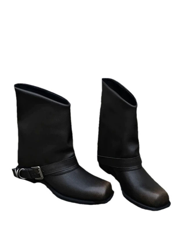 Vintage Color Rubbed Old Women's Boots tjj Shicloths