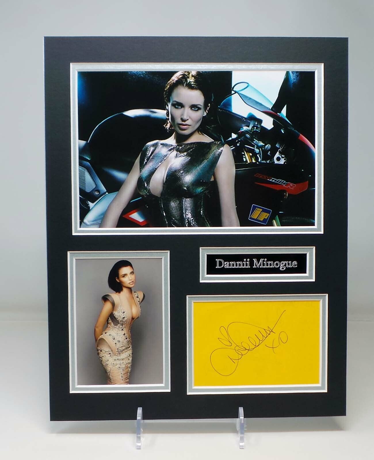 Dannii MINOGUE Signed Mounted Sexy Singer Glamour Photo Poster painting Display AFTAL RD COA